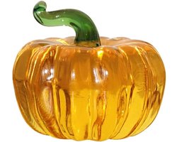 Allecta- Kristal pompoen standbeeld - Ornament Kunstmatige Fruit - Sculptuur Beeldje - Tafelblad Paperweight - Crystal Glass Ornament voor Home Decor - pompoen - decoratie - geschikt voor tafeldecoratie - transparant en glanzend.