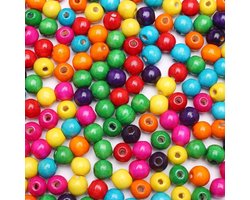 Allecta - Multicolor Houten Kralen 20mm voor DIY Sieraden - Kleurrijk en Ambachtelijk - Ronde Kralen