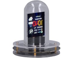 Allecta - Nixie Tube Klok met Cyberpunk Design en Sfeerverlichting - 12/24H Display - Retro Stijl voor Huisdecoratie - Cadeau voor Vrienden.