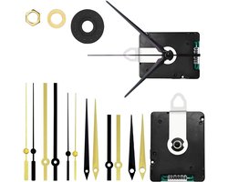 Allecta - Radiogestuurd uurwerk voor wandklok, 24 mm, sluipend, geruisloos, zwart.