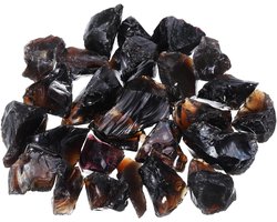 Allecta - Reflecterende glazen stenen voor open haard, hoogglans zwart, 2-3 mm, veilig voor binnen en buiten.