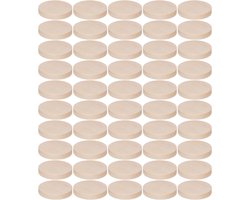 Allecta - Ronde Houten Munten Set 50 Stuks 3 cm Decoratieve Schijven Feestdecoratie Bruiloft Ornamenten Cadeaulabels