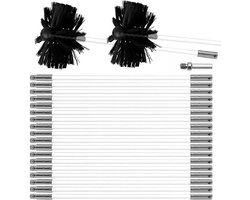 Allecta - Schoorsteenveegset met Flexibele Staven en Borstelkoppen