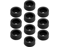 Allecta - Set van 10 Zwarte Meubelvoetjes - PE Glide Voetjes voor Fauteuils, Kaptafels, Kasten, Stoelen en Banken - 31x29.4x11.9mm
