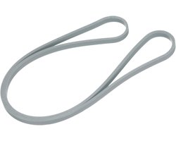 Allecta - Set van 20 rubberen elastieken voor vuilniscontainers - 38 cm - Grijs - Multifunctioneel - Picknick, camping, feest