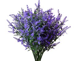 Allecta - Simulatie lavendel decoratie voor thuis, balkon en kantoor - 12 stuks