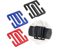 Allecta - Universele Veiligheidsgordelvergrendelclips voor Auto/Vrachtwagenstoelen - Set van 3 - Comfortabele Schouderriem Versteller - Geschikt voor Kinderen - Zwart