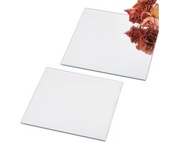 Allecta - Vierkante Glazen Spiegel Tegels 10x10cm - Decoratieve Glazen Spiegels - Craft Spiegel - Wandtafel Bruiloft Decoratie