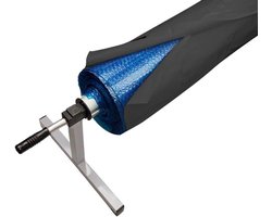 Allecta - Waterdicht afdekzeil met trekkoord voor zwembad, beschermhoes tegen stof, inclusief oprolsysteem