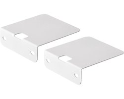 Allecta - Zwemmer Luidspreker Muurbeugel Rekken Metaal Studio Monitor Wit 2 Stuks