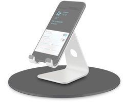 Allecto - 360 Graden Rotatie - Draaibare Monitorstandaard - Duurzaam en Stabiel - Grijze Mat Aluminiumlegering - Geschikt voor Monitoren en Tablets...