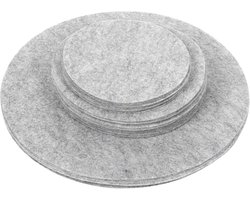 Allecto - Beschermende Viltplaten - Tafeldecoratie - Grijs - Bakvormbeschermers - Vilt Pads - Geschikt voor Servies en Bakvormen - Grijze Set