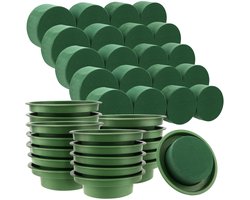 Allecto - Bloem Schuim Kom - 20 stuks - Voor Bloemstukken - 12 cm - Ideaal voor Bruiloften - DIY Ambachten - Geschikt voor Alle Gelegenheden