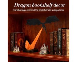 Allecto - Boekensteun Draak - Decoratief - Hars - 3D - Lezers Verzamelaars - Geschikt voor Boeken - Groen