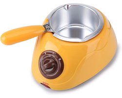 Allecto- Chocoladesmeltkroes - Elektrisch - Smelten Chocolade - Geel - Snoep - Melter Machine - Keukengereedschap - DIY Vormset - Chocoladesmeltgereedschap - Geschikt voor Doe-het-zelf - Geel model.