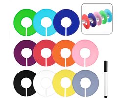Allecto - Closet Divider - Organiseer je Kleding - 11 Stuks - Kleurrijke Hangers - Herbruikbaar - Ideaal voor Kledingkasten - Diverse Kleuren