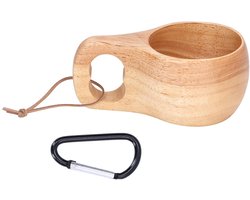Allecto - Creatieve Koffiekop - Scandinavische Stijl - Houten Kop Met Handvat - 200 Milliliter - Duurzaam En Veilig - Geschikt Voor Thuis En Kantoo...