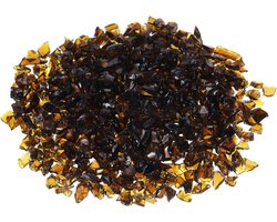 Allecto- Decoratieve glazen vuurstenen - Reflecterend - Bruin - Hoge glans - Open haard - Vuurtafel - Huis en tuindecoratie - Vazen - Landschapsarchitectuur - Geschikt voor diverse woondecoraties met glazen stenen.