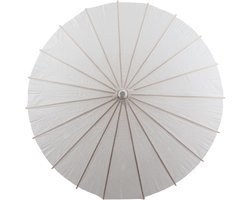 Allecto - Decoratieve Papier Parasol - DIY Schilderen - Wit - Bruiloft Bridal Party Decor - Foto Cosplay Prop - Chinese/Japanse - Geschikt voor diverse gelegenheden - Witte Papier Parasol met Uniek Design.