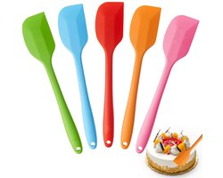 Allecto - - Deegschraper Set - Silicone Spatula - 260°C Hittebestendig - Klein - Non-Stick Keukengereedschap - Geschikt voor Bakken - 5 Kleuren