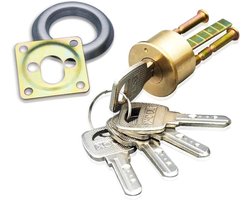 Allecto- Deurcilinder slot - Beveiliging - Messing - 6 sleutels - Thuiskantoor - Tuinhuisje - Geschikt voor antidiefstal beveiligingsdeur