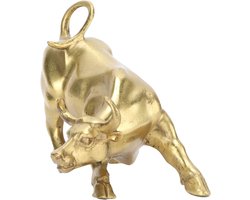Allecto- Dierenbeeld - Decoratie - Vintage - Muur - Bureau - Stier - messing - geschikt voor thuis - kantoor - decoratie schattig dier standbeeld voor woonkamer en slaapkamer.