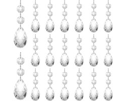 Allecto- Doorzichtige Kristallen Traan Kroonluchter Hangers (20 Stuks) - Decoratie - Hangend - Prisma's - DHZ Zonnevanger Onderdelen - Bruiloft - Kerstfeest & Slingers