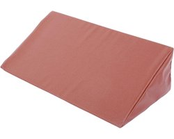 Allecto- Ergonomische Driehoekskussen - Lumbale Ondersteuning - Grijs - Leeskussen - Ergonomisch Ontwerp - Geschikt voor Thuisgebruik - PU-lederen Bekleding Wigkussen Lage Rugpijn Ondersteuning.