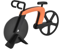 Allecto - Fiets Pizza Cutter - Pizzasnijder - Cool en uniek design - Oranje - Keukenaccessoire - Perfect voor pizza-liefhebbers - Handig en stijlvol