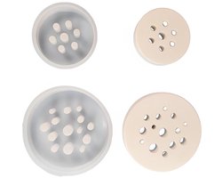 Allecto - Flower Savior Silicone Mould - Silicone Bloemhouder - Voor Perfecte Bloemarrangementen - Wit - Ideaal Voor Bloemschikken - 2 Stuks