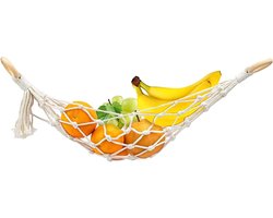 Allecto - Fruithanger - Geweven katoenen touw - Keuken - Huis - Camper - Hangfruitnet - Geschikt voor diverse fruitsoorten - Natuurlijke uitstraling