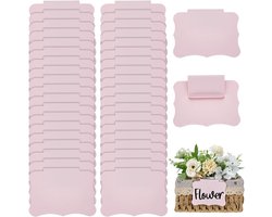 Allecto - Herbruikbare labels - Organiseren - Golfrand ontwerp - 70x80mm - Labels voor manden - Verwijderbare labels - Geschikt voor rekken en bakk...