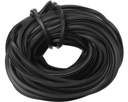 Allecto - Kasglazingsrubber - Zwarte Kas - Rubberen Strook - Glazen Afdichtings - Rubberen Lijnkabel - Kasbenodigdheden - Geschikt voor - Diverse kleuren en formaten - 4 meter - 10 meter - 18 meter