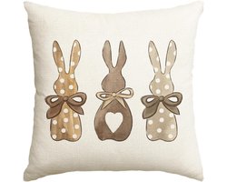 Allecto - Kussenhoes Pasen - Decoratieve kussenhoes - Perfect voor lente - 50 x 50 cm - Bankversiering - Ideaal voor woondecoratie - Geschikt voor ...