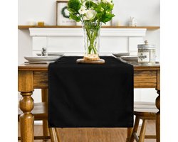 Allecto - Machine wasbaar - Tafelloper - Zwarte - Herfst Winter - Huisfeestdecoratie - Seizoensgebonden - Geschikt voor eettafel - Decoratie - Keuken 40x240 cm