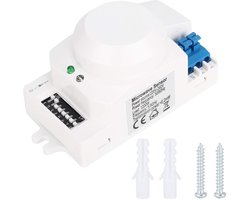 Allecto - Magnetron Sensor - Bewegingssensor - Automatische Lichtschakelaar - 360° Detectie - Energiezuinig - Veiligheid - Geschikt voor woningen e...