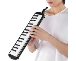 Allecto - Melodica set - 32 toets - piano stijl - draagbaar - geschikt voor beginner - volwassenen en kinderen - zwart - blaasinstrument - muziekinstrument