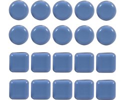 Allecto - Meubelglijders - PTFE - zelfklevend - vierkant - Teflon - voor zware meubels - 20 stuks