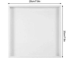 Allecto- Multifunctioneel dienblad - Desktop opbergorganizer - Lade - Wit - Sieraden opbergdoos - Cosmetica organiser - Geschikt voor thuis en kantoor - Rechthoekig design met handvat