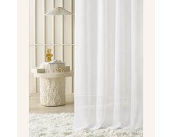 Allecto - Novelia Gordijn - Transparant gordijn - 400 x 230 cm - Modern en stijlvol - Ideaal voor woonkamer en slaapkamer