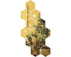 Allecto Plus - 12 Stuks Zeshoekige Acryl Muur Spiegel Stickers - Zelfklevende Tegels Voor Wanddecoratie in Badkamer Woonkamer Keuken Kleedkamer - Goud 6.3 cm. Voeg hier 2 relevante zoekwoorden toe die het product beschrijven.