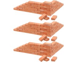 Allecto Plus - 150 stuks gesimuleerde baksteen neptegels voor mini-tuinaccessoires en knutselstenen