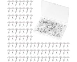 Allecto Plus - 150 Stuks Transparante Koppen voor Sofa Twist Pins Decoratieve Nagels voor Bank Stoel Auto Bankhemel Reparatie Matrassen Bedrokken Hemelbekleding
