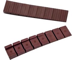 Allecto plus - 2 stuks meubelwiggen van kunststof voor meubelnivellering en afstandshouders, bruin