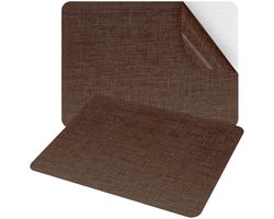 Allecto Plus - 2 stuks reparatiepatch voor stoffen canvas - waterdichte patches - linnen reparatie voor banken - tenten - meubels - luifels - autostoelen - Donkerbruin