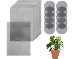 Allecto Plus - 20 stuks Bonsai Drainage Rooster - Tuindrainage Mesh - Voorkomt Bodemverlies - Bonsai Bloempotgatmatten - Op Maat te Snijden - Glasvezel Drainagerooster - Bloempotnet - Mesh Pad - Insectenbestendig