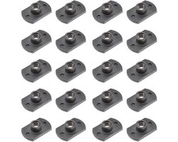 Allecto Plus - 20 stuks Lasmoeren M6 Tab Base UNC Koolstofstaal Machine Schroef T-vormig 2 Projectie voor Meubels Voertuigen Zwenkwiel en Industriële Machine