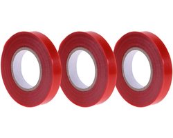 Allecto Plus - 3 Stuks Tuin Plant Tak Bindband - Rode PE Bindmachine Tape - Voor Groente Bloem Klimplanten - 11 cm Breedte x 30 m Lengte