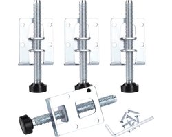 Allecto plus - 4-pack verstelbare meubelpoten M9 x 102 mm voor meubels - in hoogte verstelbare poten voor tafels, planken, kasten en werkbanken