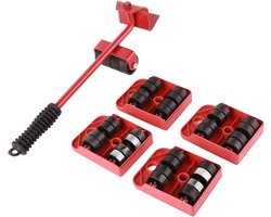 Allecto Plus - 5-delige Meubelwagen Met Wielen En Meubellifterset - 200 Kg Draagvermogen - Meubelverhuizer Voor Verplaatsen Zware Meubels - Inclusief Zwenkwielen - Perfect voor Koelkast Bank Kast